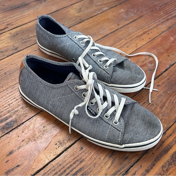 Vans Shoes - Vintage Vans Navy & White Pinstripe Women’s Size 7.5